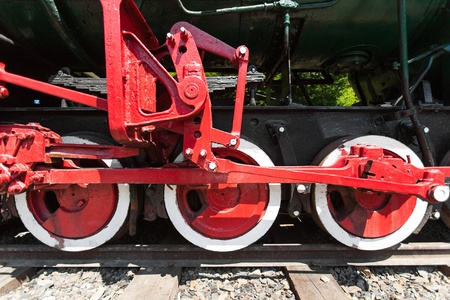 Locomotive wheelsの写真素材