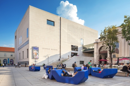 Vienna, Austria - August 30, 2013; Mumok Museum Modern Kunst - Museum of Modern Art  Established in 2001  Museum in the Museumquartier in Vienna  Museum has collection of 7000 modern and contemporary art works のeditorial素材