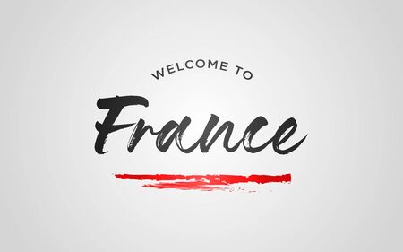 Paris Welcome To Word Text with Creative Handwritten Font Design Vector Illustration. - Vectorのイラスト素材
