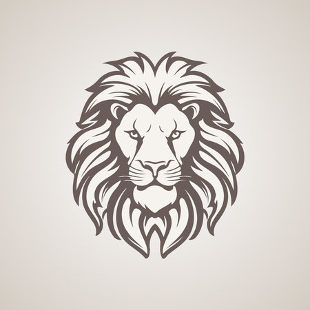 Lion head vector logo template. Lion head emblem for your designのイラスト素材