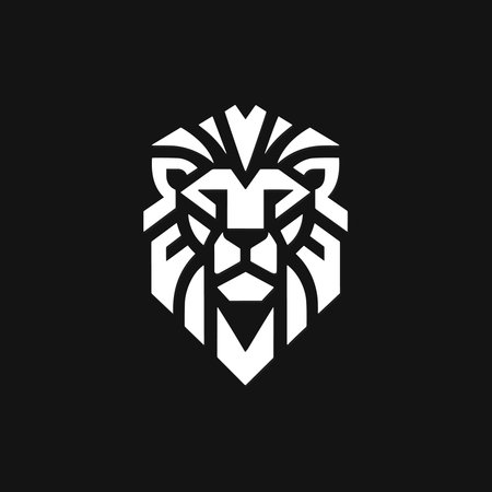 Lion head logo vector template. Lion head logo vector illustration.のイラスト素材