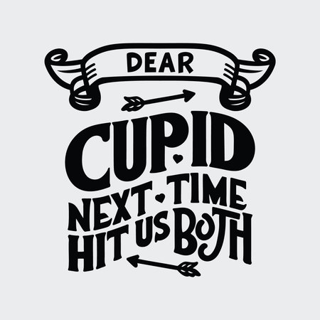 Next Time Hit Us Both, Valentines Day Design - T-Shirt Design, Vector Fileのイラスト素材
