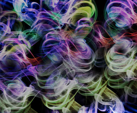 Abstract smoke on black backgroundの写真素材