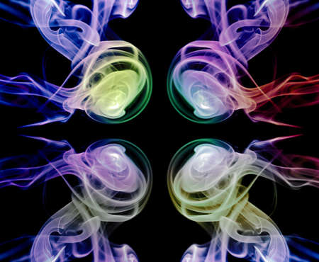Abstract smoke on black backgroundの写真素材
