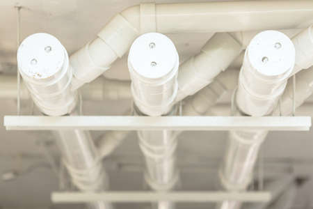 Water pipe in a sewage interior of water treatment plant,の写真素材
