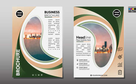 Business abstract vector template. Brochure design, cover modern layout, annual report, poster, flyer in A4.のイラスト素材
