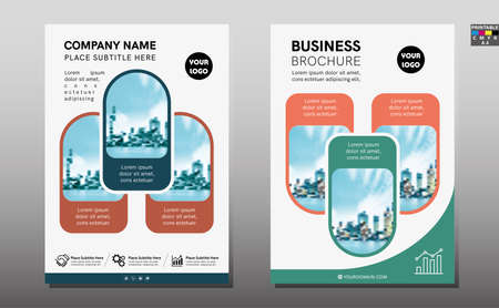 Template vector design for Brochure, Annual Report, Magazine, Poster, Corporate Presentation, Portfolio, Flyer, infographic, Front and back, Easy to use and edit.の写真素材