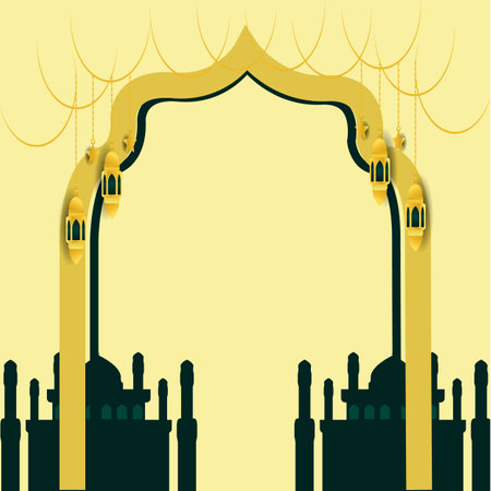 Islamic backgrounds design, eid backgrounds design, luxury designのイラスト素材