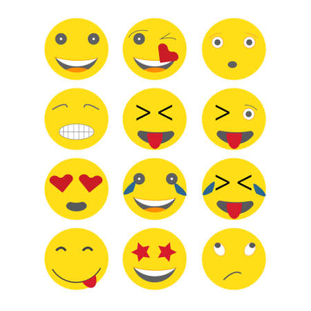 stickers Collection cartoon pop art with a unicorn, rainbow, lips, emoji. Vector illustrationのイラスト素材