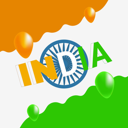 india independence day design, vector illustration eps10 graphic.のイラスト素材