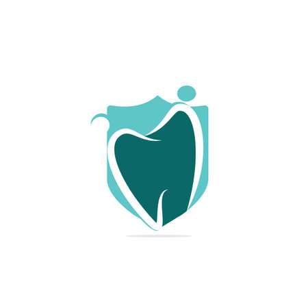Family dental medical clinic logo design. Abstract human and tooth vector logo design.のイラスト素材