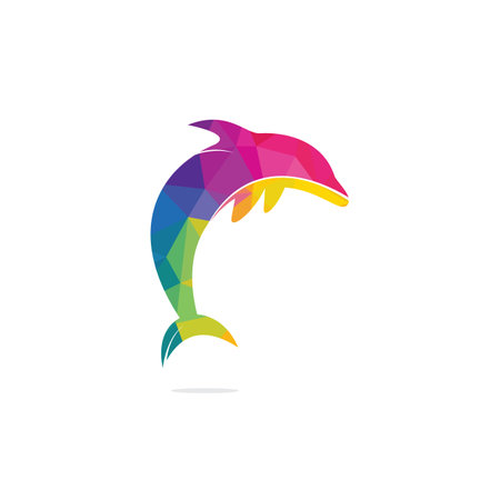 Creative dolphin icon vector design template.のイラスト素材