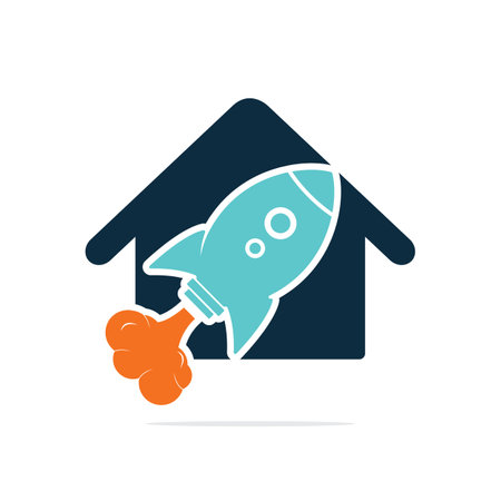 Rocket House icon and symbol Design.のイラスト素材