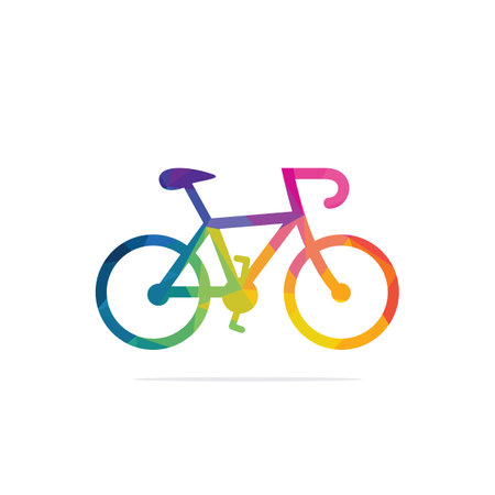 Abstract bicycle vector icon and symbol design. Bike Shop Corporate branding identity .のイラスト素材