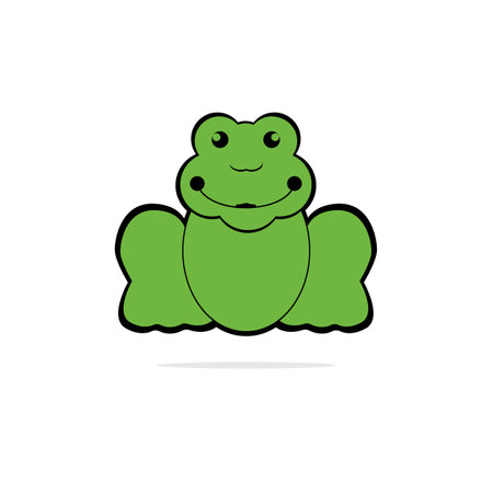 Frog icon isolated on white background. Frog icon simple sign. Frog icon trendy and modern symbol for graphic and web design.のイラスト素材