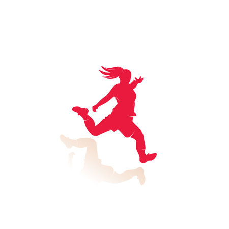 Women football club vector logo design. Women football sports business logo concept.のイラスト素材
