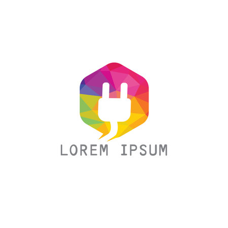 Electrical plug vector logo design. Power energy logo design concept.のイラスト素材
