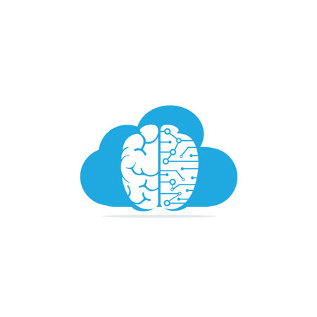 Cloud brain   design vector icon.のイラスト素材