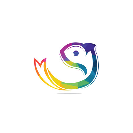 Fish vector symbol or icon design.のイラスト素材