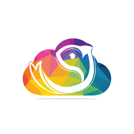 Fish cloud vector symbol or icon design.のイラスト素材