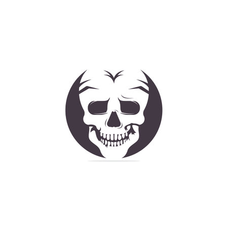 Skull symbol or icon design template.のイラスト素材