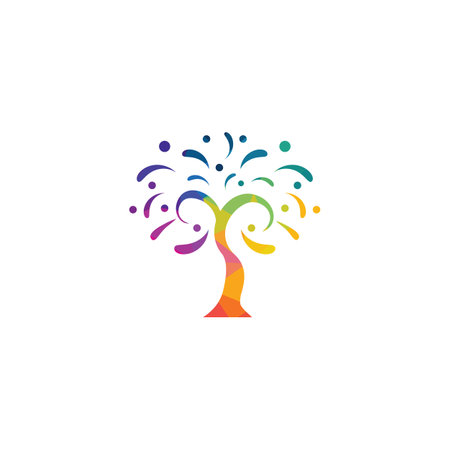 Colorful tree vector design.のイラスト素材