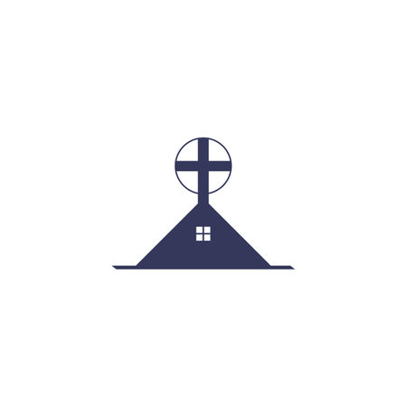 Home church vector logo design.のイラスト素材