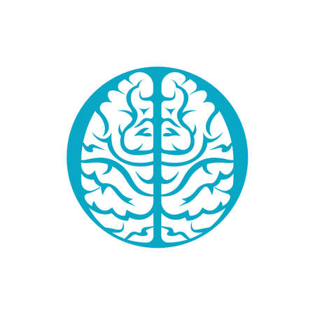 Think idea concept.Brainstorm power thinking brain Logotype icon.のイラスト素材