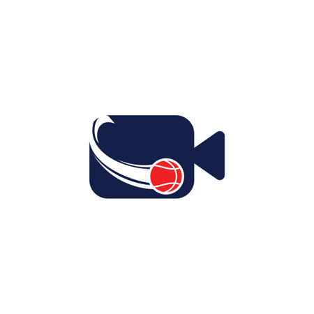 Video Basket Sport Logo Design.のイラスト素材