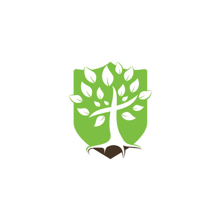 Tree religious cross symbol icon vector design.のイラスト素材