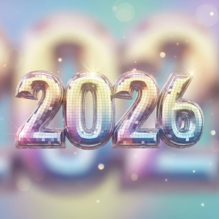 Happy New Year 2016 with bokeh background. Vector illustration.の素材
