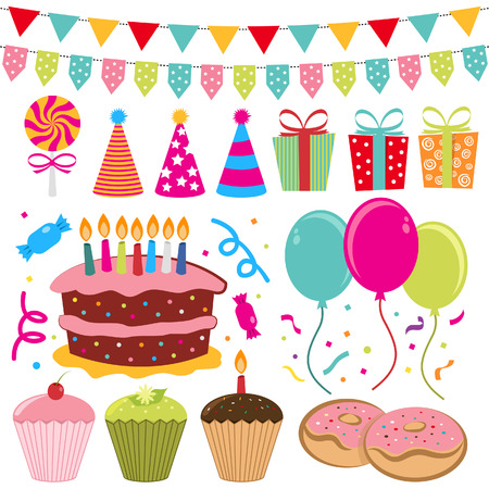 Birthday Setのイラスト素材