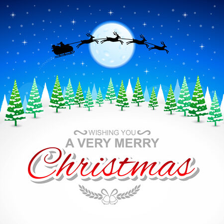 Wishing You a Very Merry Christmasのイラスト素材