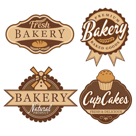 Bakery Badge and Labelsのイラスト素材