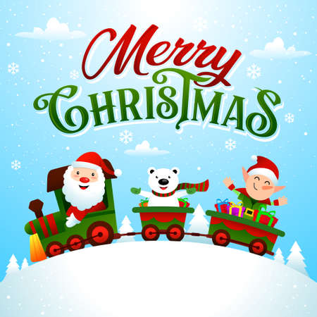 christmas greeting card template vector/illustrationのイラスト素材