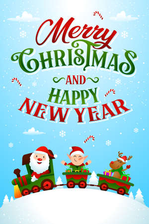 christmas greeting card template vector/illustrationのイラスト素材