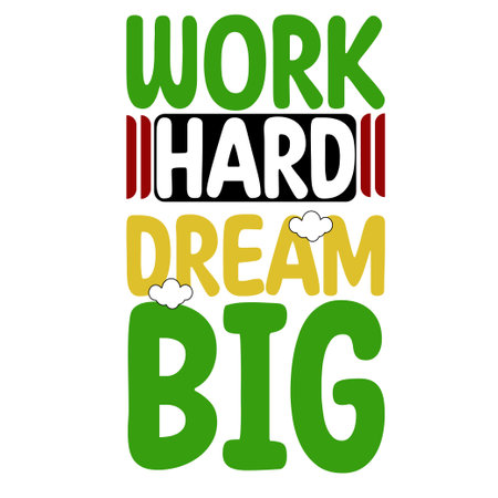 work hard dream big Gym workout motivation quotes design.のイラスト素材