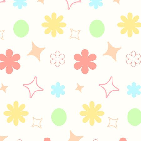Confetti. Seamless cartoon pattern background design.のイラスト素材