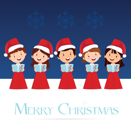 Christmas Choir. Christmas Carols.のイラスト素材