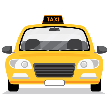 Taxi car. Vector illustration in flat style.のイラスト素材