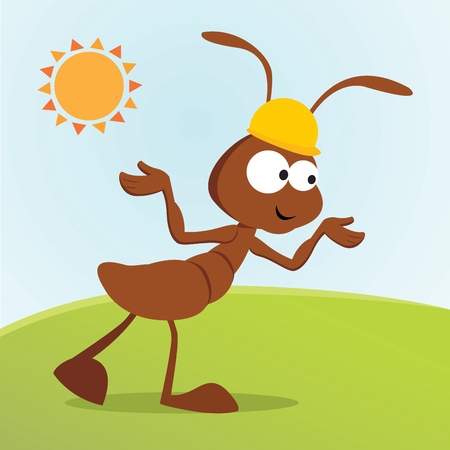 Worker ant. Vector illustration.のイラスト素材