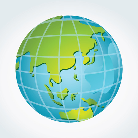 Globe, Asia Oceaniaのイラスト素材