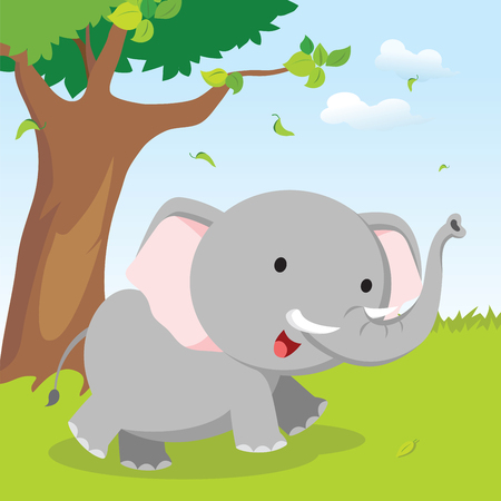 Elephant. Vector illustration.のイラスト素材