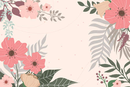 Beautiful flower Background illustrations, perfect for feminine and beautiful designs.のイラスト素材