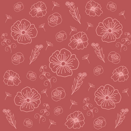 Beautiful flower Pattern Background illustrations, perfect for feminine and beautiful designsのイラスト素材