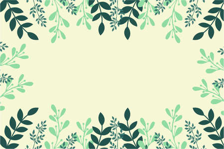 Vector seamless pattern with floral theme. Background with leaves. Backdrop for greeting cards, posters, banners, and placards.のイラスト素材
