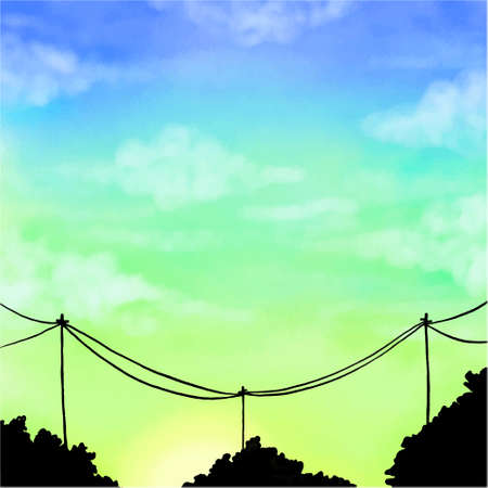 Sky View Background Vectorのイラスト素材