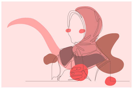 Women On Focus Background Vectorのイラスト素材