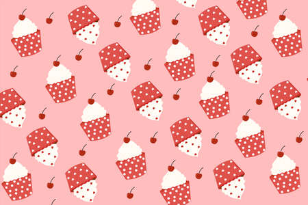 Cake Seamless Pattern Vector