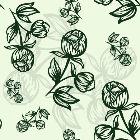 Floral Seamless Patternのイラスト素材